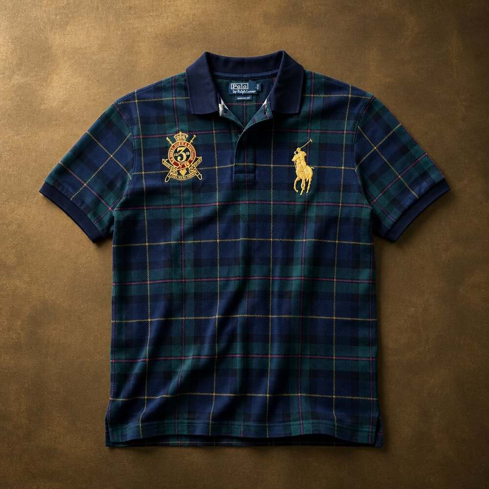 Polo Ralph Lauren Custom Fit Tartan Plaid Big Pony Polo Shirt